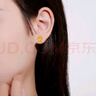 周六福七夕禮物黃金耳釘女足金999花卉耳飾耳針 計(jì)價(jià) 2.2g 曬單實(shí)拍圖
