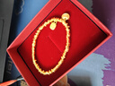 中國黃金（CHINA GOLD）足金福瑞盤(pán)纏黃金手鏈碎碎金手串送女友老婆生日禮物 金重約3.8g【今/次日達】 曬單實(shí)拍圖