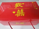 貝柚結婚碗筷套裝 結婚手提禮盒裝喜碗新娘家陪嫁用品套裝婚禮酒紅色 大紅龍鳳呈祥款_全紅碗筷勺套裝 曬單實(shí)拍圖