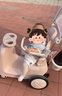 bebehaha搖搖樂(lè )嬰兒推車(chē)搖一搖遛娃神器二合一兒童手推車(chē)1-5歲英倫粉-帶篷 曬單實(shí)拍圖