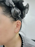 央創(chuàng)時(shí)尚【中國(guó)黃金授權(quán)】和田玉耳釘女耳墜七夕情人節(jié)生日禮物女朋友S925 曬單實(shí)拍圖
