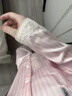 真絲睡衣女秋季甜美條紋蕾絲花邊純欲家居服禮盒裝送女友送閨蜜 輕氧粉【長(zhǎng)袖+長(zhǎng)褲】簡(jiǎn)約可外穿 L 100-120斤 曬單實(shí)拍圖