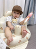 斯比奇撥浪鼓嬰兒嬰幼兒撥浪鼓可啃咬新生兒8手搖鼓硅膠搖鈴寶寶 [二合一]萌萌兔牙膠撥浪鼓-粉 曬單實(shí)拍圖
