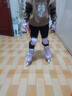 斯威（SWAY）輪滑鞋兒童溜冰鞋男女童初學(xué)套裝中小學(xué)滑輪滑冰旱冰鞋成人直排輪 莫紫八輪全閃+頭盔護具+一體支架 M (適合6-12歲)平時(shí)鞋碼31-36 曬單實(shí)拍圖