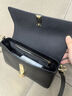 芙拉（FURLA）[秋冬新品]IRIDE牛皮小號女士百搭休閑單肩斜挎包小方包高級感 黑色 曬單實(shí)拍圖
