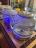 豐谷全自動(dòng)上水電熱水壺 茶臺燒水壺 家用辦公茶桌茶幾嵌入式一體機茶具電茶爐套裝 1L （37*20cm）底部上水金色-三件套 曬單實(shí)拍圖