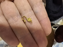 權(quán)大福（QUANDAFU）古法黃金魚(yú)尾扣足金999小配件配飾DIY手鏈?zhǔn)执掷K送禮女扣頭尾扣 單個(gè)魚(yú)尾扣約0.6g 曬單實(shí)拍圖