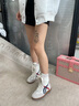 星期六;ST&SAT品牌馬丁靴女2025秋冬新款超火高幫德訓(xùn)鞋女中筒靴運(yùn)動(dòng)休閑拳擊靴 灰色 單層 SSC3116ET2 37 曬單實(shí)拍圖