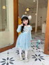 迪士尼女童愛莎連衣裙秋冬新款冰雪奇緣兒童裝艾莎公主裙春秋生日表演服 藍(lán)春秋裙+皇冠魔法棒 120 適合身高105cm左右 曬單實(shí)拍圖