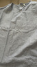 無印良品（MUJI）女式 涼感平紋短袖罩衫 純棉t恤上衣打底衫內(nèi)搭 涼感物語BC2JOC4A 藍色條紋 XL 165/92A 曬單實拍圖