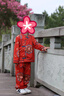 Shining Moment丨金玉滿堂 寶寶周歲禮服純棉兒童漢服紅色新年分體套裝周歲衣服 長袖上衣&長褲兩件套 90 曬單實拍圖