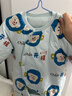 papa爬爬冬季男女寶寶夾棉連體衣嬰兒棉爬服外出保暖純棉可愛(ài) 淺藍色 73cm 曬單實(shí)拍圖