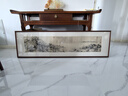 摩馬藝品富春山居圖國畫(huà)山水畫(huà)新中式客廳裝飾畫(huà)辦公室字畫(huà)沙發(fā)背景畫(huà) 雅致紅褐實(shí)木畫(huà)框（卷一） 50x175 曬單實(shí)拍圖