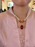 COISE珍珠項鏈媽媽款南紅瑪瑙銀吊墜女鎖骨鏈時(shí)尚飾品重陽(yáng)節禮物送婆婆 南紅瑪瑙吊墜珍珠項鏈 曬單實(shí)拍圖