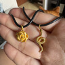 周生生玫瑰花 幸?；?足金黃金吊墜 送媽媽送女友不含項(xiàng)鏈78715P計(jì)價(jià) 3.27克(含工費(fèi)130元) 曬單實(shí)拍圖