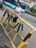 奧億奧拒馬移動(dòng)護欄路障防沖撞學(xué)校單位幼兒園政府移動(dòng)擋車(chē)防撞隔離護欄 規格咨詢(xún)客服（不含運） 1米外管76-內管50 曬單實(shí)拍圖