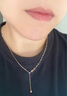 周生生 側身十字鏈18K金拉索項鏈素鏈百搭款頸飾女94223N定價(jià) 47厘米 曬單實(shí)拍圖