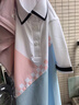 FILA斐樂(lè )童裝女童短袖POLO連衣裙2025夏季款兒童撞色網(wǎng)球運動(dòng)裙 玉石白-WT 160 曬單實(shí)拍圖
