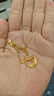 周大福禮物心形天鵝黃金套鏈項鏈愛(ài)心吊墜(工費280)40cm約5g EOF1602 曬單實(shí)拍圖