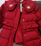 戴維貝拉（DAVE＆BELLA）兒童上衣中國風(fēng)女童羽絨服新年小童防水外套冬裝新款寶寶衣服 中國紅【現貨】 100 cm 【充絨量63g】 曬單實(shí)拍圖