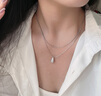 Arsis流光系列水滴波光雙層項鏈女原創(chuàng)設(shè)計時尚百搭鎖骨鏈送女友禮物 水滴波光雙層項鏈 曬單實拍圖