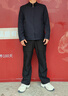 羅蒙（ROMON）翻領(lǐng)夾克男秋季中老年干部裝外套商務(wù)休閑爸爸裝JK001 曬單實拍圖