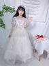 思妙星兒童禮服花童婚紗公主裙女童輕奢小眾小主持人走秀鋼琴演奏演出服 香檳色 130 曬單實(shí)拍圖