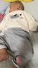 G.DUCKKIDS嬰兒春裝套裝小童衛(wèi)衣兩件套3-6-12個月男童春秋款男女寶卡通衣服 灰色 可愛熊套裝 90 cm 建議12-18個月 曬單實拍圖