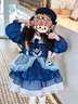 G.DUCKKIDS小黃鴨洛麗塔女童公主裙春秋款兒童生日蓬蓬裙朱迪兔子警官蛋糕裙 單裙子 110 尺碼4~5歲【100-110cm】 曬單實(shí)拍圖