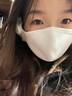 保暖口罩護耳防風(fēng)防寒秋冬季保暖騎行口罩透氣加絨加厚面罩高顏值 米白色護耳款 曬單實(shí)拍圖