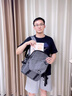 ROWILUX德國品質(zhì)大容量輕便雙肩包防水學(xué)生男士休閑大容量雙肩包旅行包 灰色[中號]-送[掛件] 曬單實(shí)拍圖