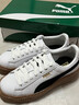 彪馬（PUMA）【厚底鞋】增高黑白松糕鞋女復古休閑板鞋PLATFORM394369 白-黑色-01 37.5 曬單實(shí)拍圖