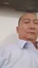 本際純棉中老年男士長(cháng)袖襯衫條紋爸爸款休閑商務(wù)免燙有囗袋寬松襯衣 6563(668)藍條 2XL-42建議140-160斤 曬單實(shí)拍圖