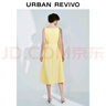UR2025春季新款女裝法式氣質(zhì)后拉鏈收腰無(wú)袖連衣裙UWM750031 曬單實(shí)拍圖