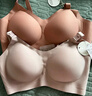嫚熙（EMXEE）孕婦哺乳內(nèi)衣喂養(yǎng)胸衣舒適上托聚攏懷孕期喂奶文胸非純棉女 蘭煙花 L 曬單實拍圖