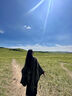 微光里川西云南旅游披肩女新款外搭新疆西北民族風(fēng)斗篷披巾圍巾披風(fēng)穿搭 江南風(fēng)光淺綠色（155*135cm) 曬單實(shí)拍圖