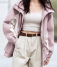 森馬（Semir）陳都靈|防護(hù)外套女中長款寬松撞色秋裝戶外通勤夾克101524109001 曬單實(shí)拍圖