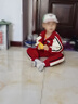 巴拉巴拉童裝兒童套裝男童女童長(zhǎng)袖春秋季2025寶寶撞色針織潮208125104203 曬單實(shí)拍圖