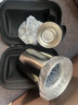 鳴盞純鈦旅行茶具套裝快客杯便攜戶(hù)外功夫茶具雙層家用露營(yíng)泡茶壺禮品 （公道杯+主人杯+茶杯*2） 一壺4杯 曬單實(shí)拍圖