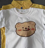 G.DUCKKIDS童裝男童套裝秋裝新款兒童服裝男寶寶衣服卡通帥氣小童運動三件套 字母小熊卡其gimiqie 80 建議身高75-85cm年齡9-12月 曬單實拍圖