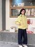 WVD美國品牌外套2025洋氣新款女大童春季兒童衣服初中生春秋風(fēng)衣上衣黃色150 CM 曬單實(shí)拍圖