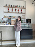 KAMA卡瑪字母刺繡長(zhǎng)袖外套2025新款衣服秋季情侶重工洗水時(shí)尚翻領(lǐng)上衣 粉色 S 曬單實(shí)拍圖