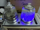 豐谷全自動上水電熱水壺 茶臺燒水壺 家用辦公嵌入式茶桌茶幾一體機(jī)茶具電茶爐套裝 1L （37*20cm）底部上水銀色-蒸茶款 曬單實(shí)拍圖