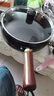 正宗章丘鐵鍋無(wú)涂層大肚鍋手工鍋家用加深不粘小火鍋電磁爐通用 手工鍛打玻璃蓋（贈鐵鏟） 24cm 曬單實(shí)拍圖