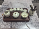 文白茶盤(pán)家用小托盤(pán)儲(chǔ)水瀝水式兩用功夫茶海一人簡(jiǎn)易長(zhǎng)方形實(shí)木喝茶臺(tái) 曬單實(shí)拍圖