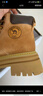 駱駝（CAMEL）大黃靴女時(shí)髦擦色粗跟戶外工裝馬丁靴 L24W076611 土黃(5孔) 36 曬單實(shí)拍圖