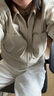 優(yōu)衣庫(kù)女裝休閑拉鏈短茄克/外套巴恩風(fēng)翻領(lǐng)時(shí)尚夾克 新款479208 30 淺米色 L /160/88A 曬單實(shí)拍圖