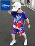 迪士尼（Disney）奧特曼套裝兒童夏裝童裝2024新款小童衣服男童兩件套寶寶男孩短袖 藍(lán)色 140 曬單實(shí)拍圖
