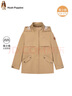 暇步士（Hush Puppies）童裝女童學(xué)院風(fēng)外套春季新款兒童連帽風(fēng)衣優(yōu)雅 暖卡其 120 曬單實(shí)拍圖