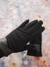 十竹仿麂皮絨手套女冬季新款加絨保暖防寒觸屏騎行開(kāi)車(chē)防風(fēng)寒手套觸屏 黑色【可觸屏】修飾手型不臃腫 曬單實(shí)拍圖